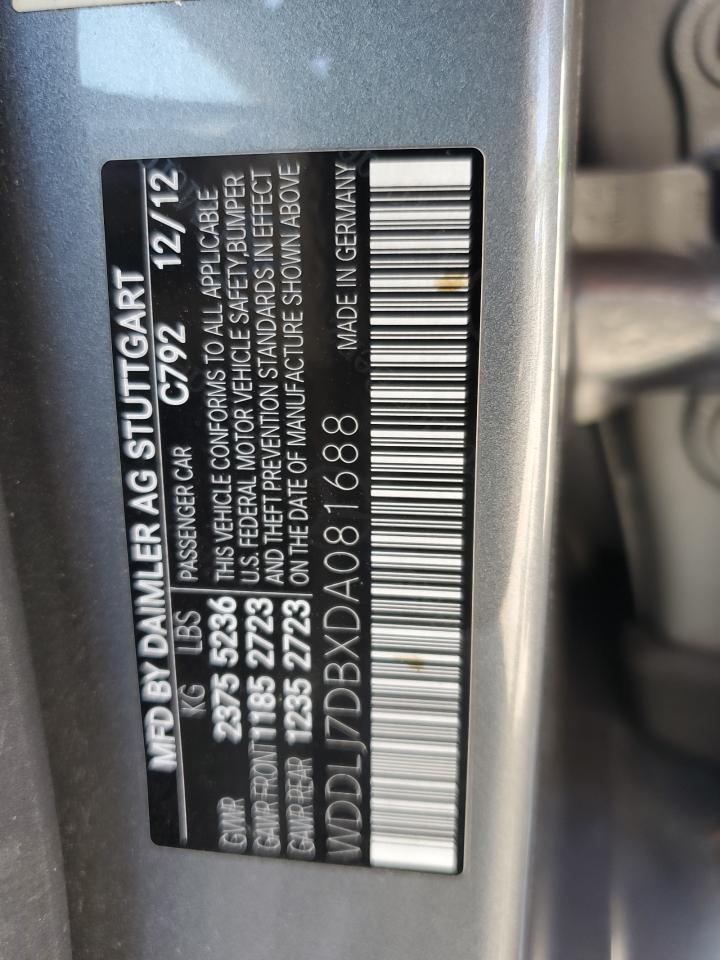 2013 Mercedes-Benz Cls 550 VIN: WDDLJ7DBXDA081688 Lot: 53383965