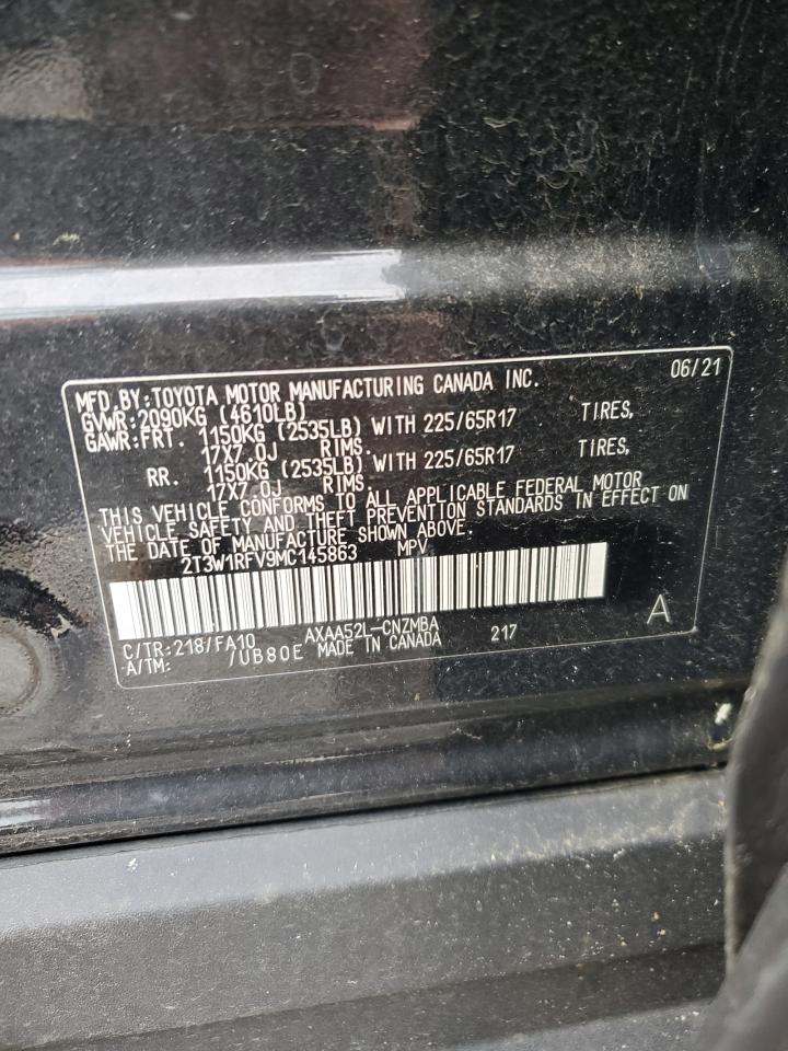 2021 Toyota Rav4 Xle VIN: 2T3W1RFV9MC145863 Lot: 54713655