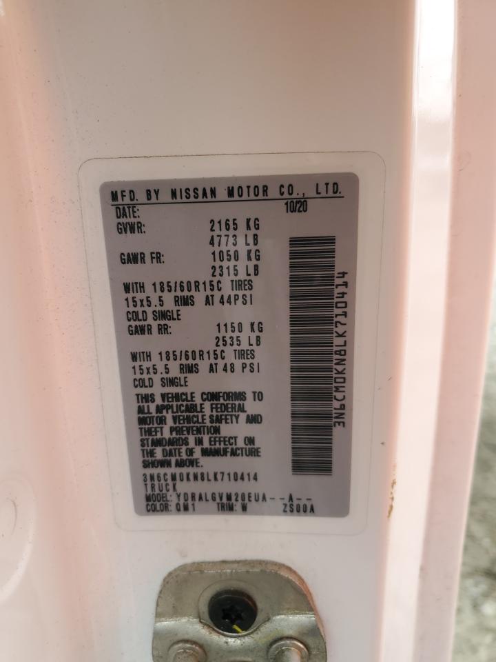 2020 Nissan Nv200 2.5S VIN: 3N6CM0KN8LK710414 Lot: 52240615