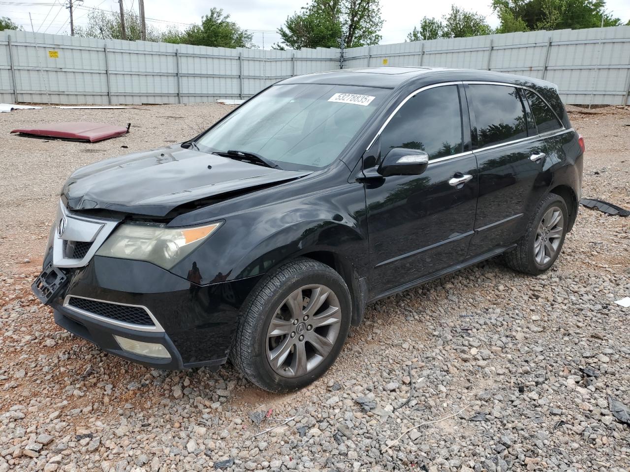 2011 Acura Mdx Advance للبيع في Oklahoma City، OK - Front End