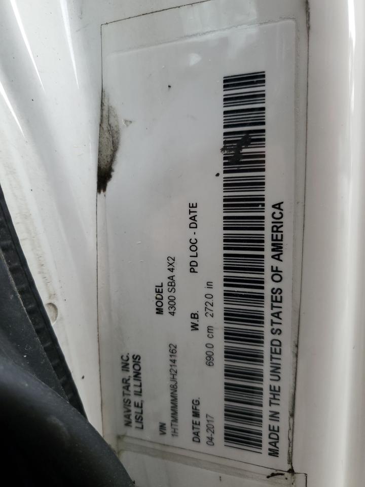 2018 International 4000 4300 VIN: 1HTMMMMN8JH214162 Lot: 50023695