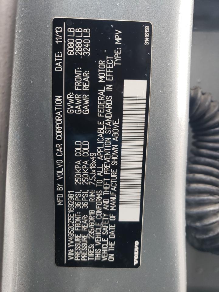 2014 Volvo Xc90 3.2 VIN: YV4952CZ5E1692981 Lot: 50905955