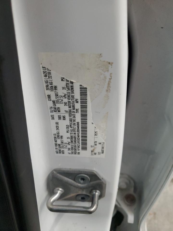 2017 Ford Escape Se VIN: 1FMCU0GD4HUB94686 Lot: 52908105