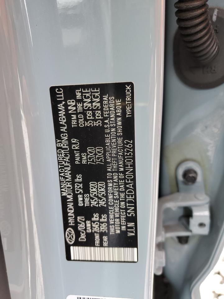 2022 Hyundai Santa Cruz Limited VIN: 5NTJEDAF0NH013262 Lot: 52924265