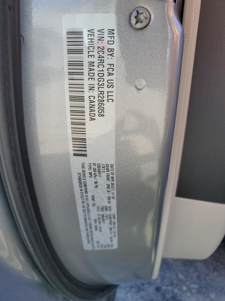 2020 Chrysler Voyager Lxi VIN: 2C4RC1DG3LR286058 Lot: 53512985