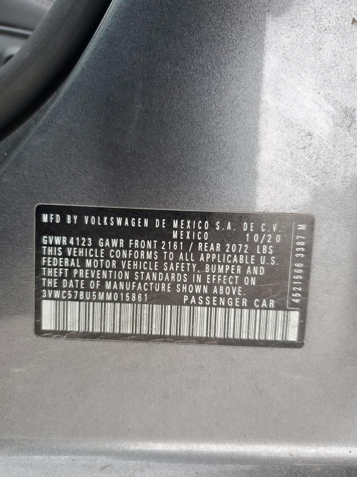 2021 Volkswagen Jetta S VIN: 3VWC57BU5MM015861 Lot: 53040635
