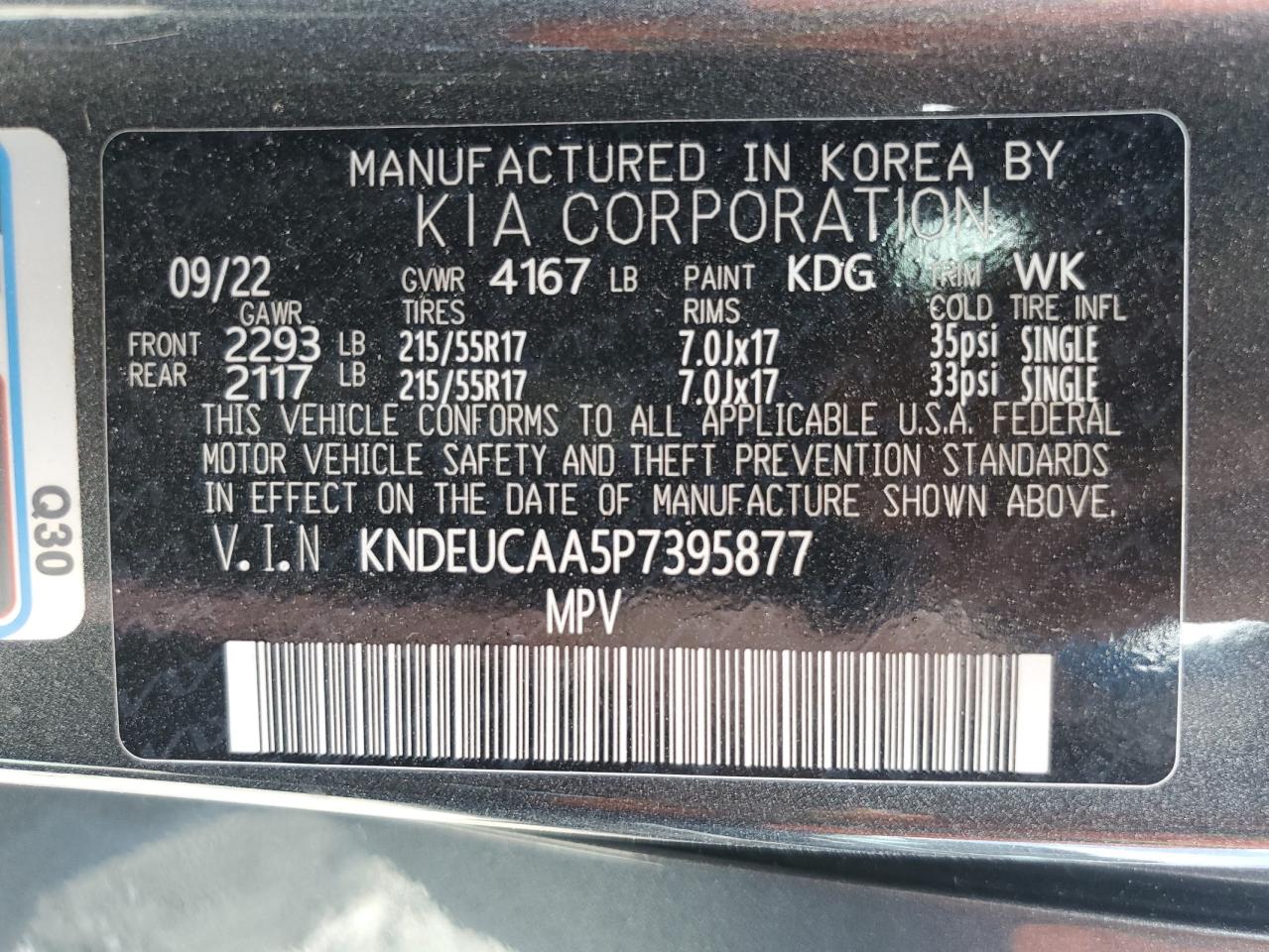 2023 Kia Seltos S VIN: KNDEUCAA5P7395877 Lot: 54133005