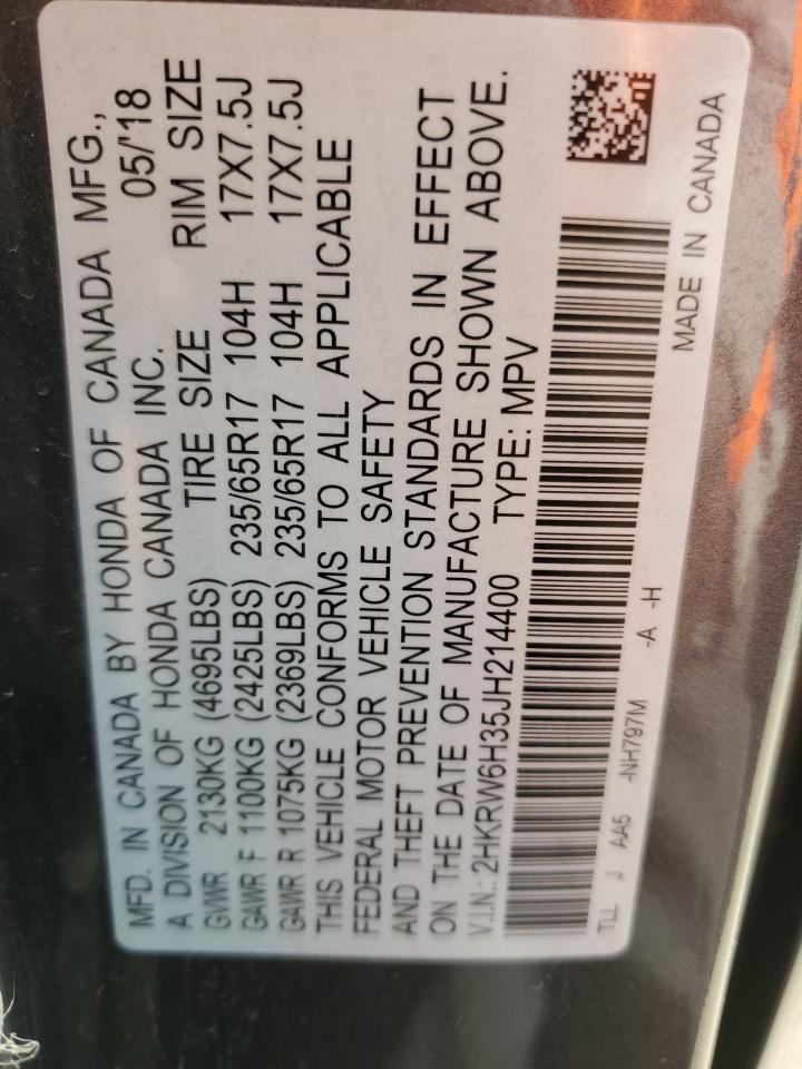 2018 Honda Cr-V Lx VIN: 2HKRW6H35JH214400 Lot: 52342195