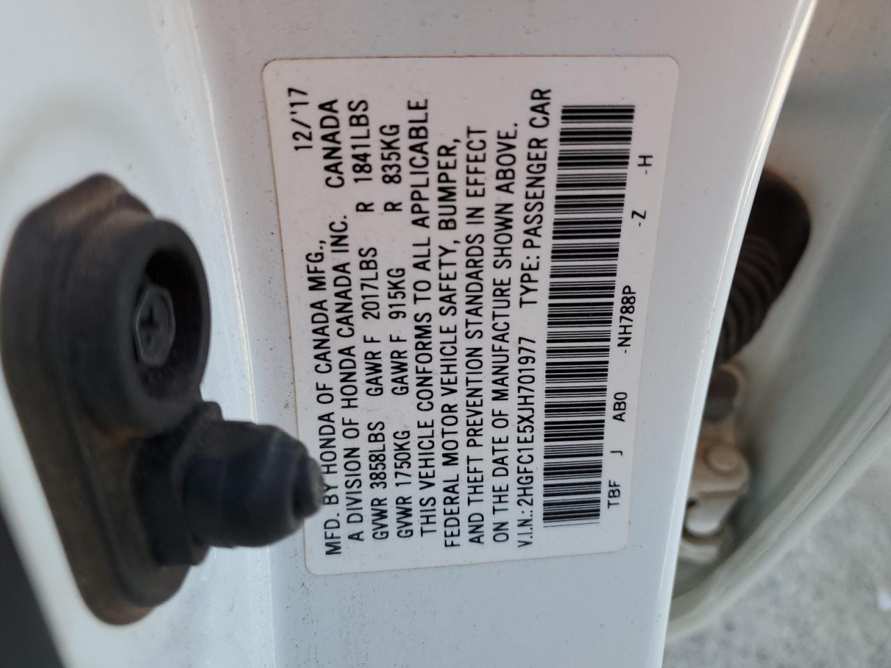 2018 Honda Civic Si VIN: 2HGFC1E5XJH701977 Lot: 54269115