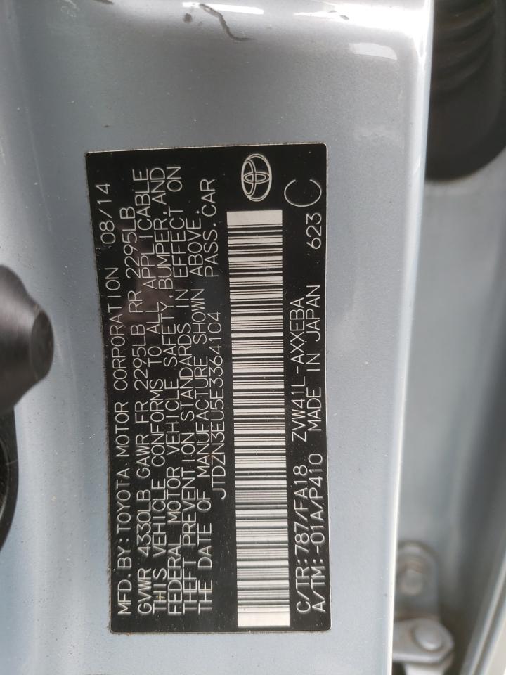 2014 Toyota Prius V VIN: JTDZN3EU5E3364104 Lot: 54157635