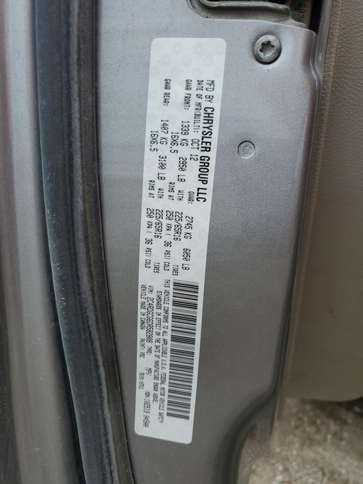 2013 Dodge Grand Caravan Sxt VIN: 2C4RDGCG6DR582808 Lot: 54554015
