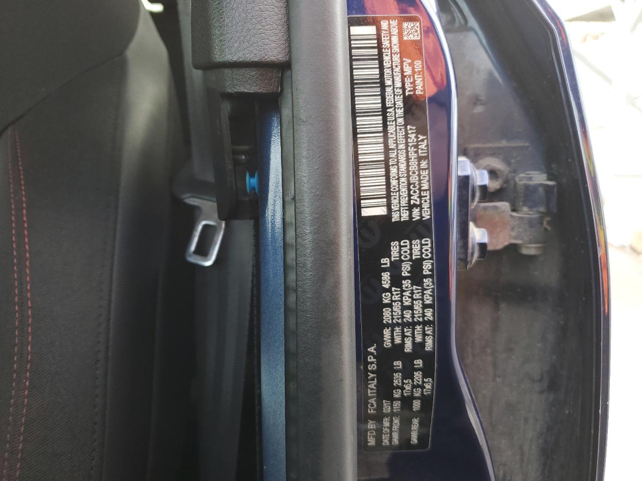 2017 Jeep Renegade Trailhawk VIN: ZACCJBCB8HPF15417 Lot: 53829125