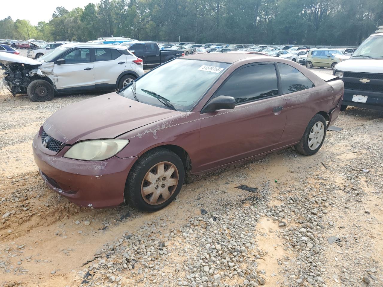 2004 Honda Civic Dx Vp за продажба в Eight Mile, AL - Rear End
