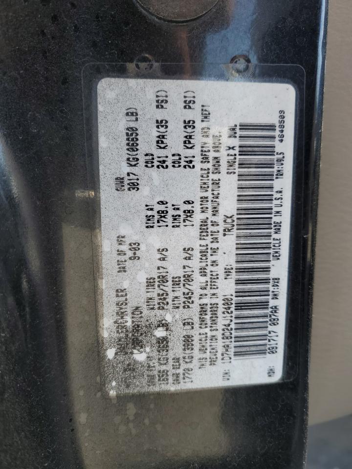 2004 Dodge Ram 1500 St VIN: 1D7HA18D24J124001 Lot: 54313645