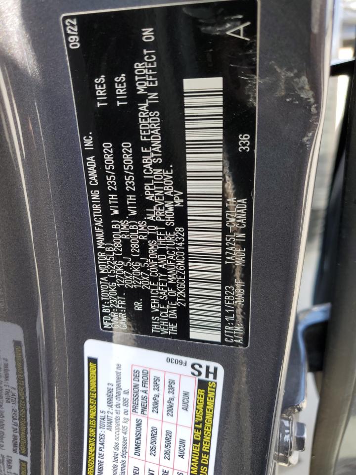 2022 Lexus Nx 350 VIN: 2T2KGCEZ6NC014328 Lot: 50515895