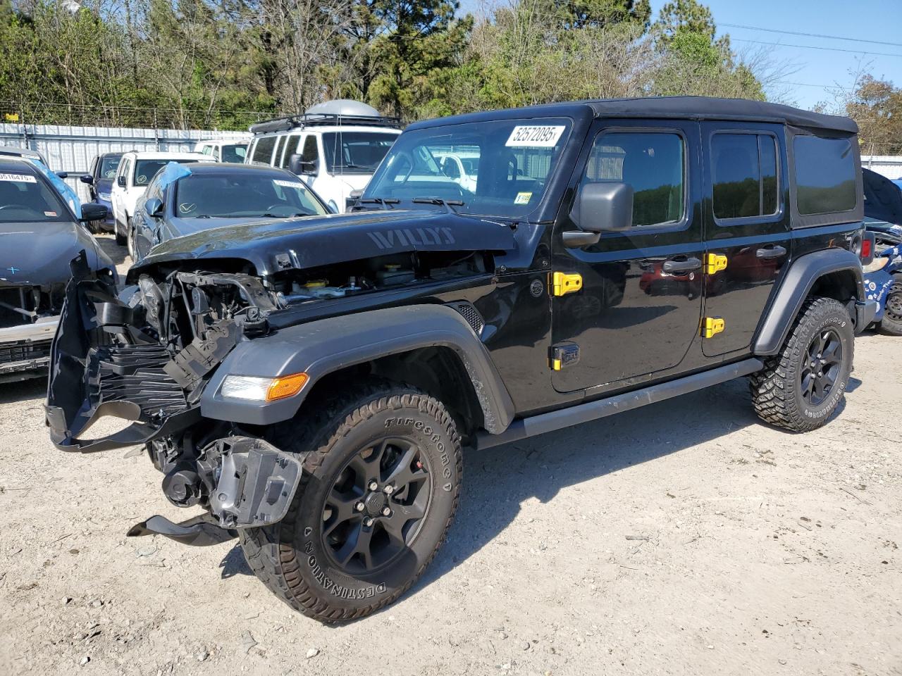 2022 Jeep Wrangler Unlimited Sport للبيع في Hampton، VA - Front End
