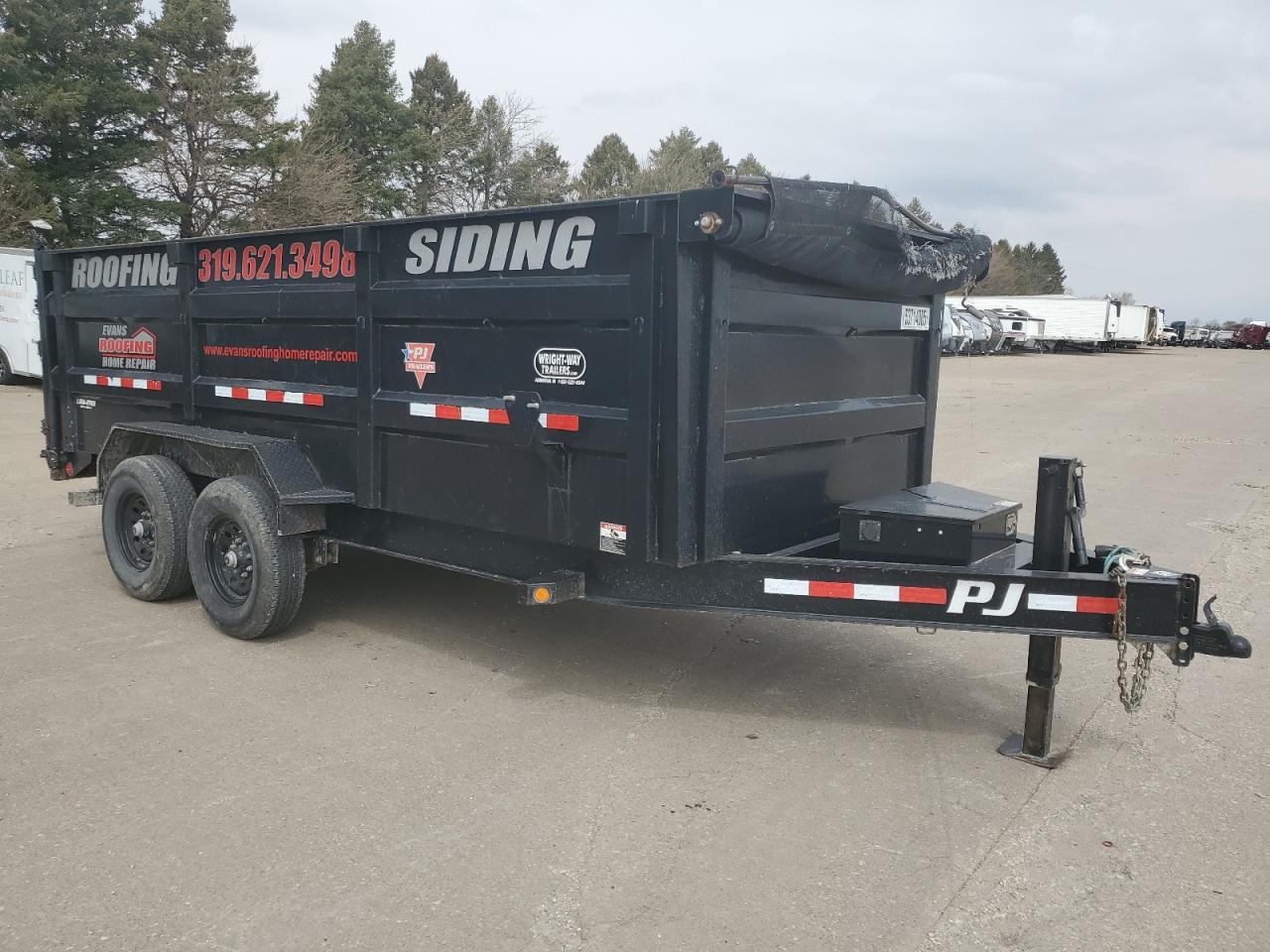 2021 Pj Dm162 Dump Trailer продається в Eldridge, IA - Frame Damage