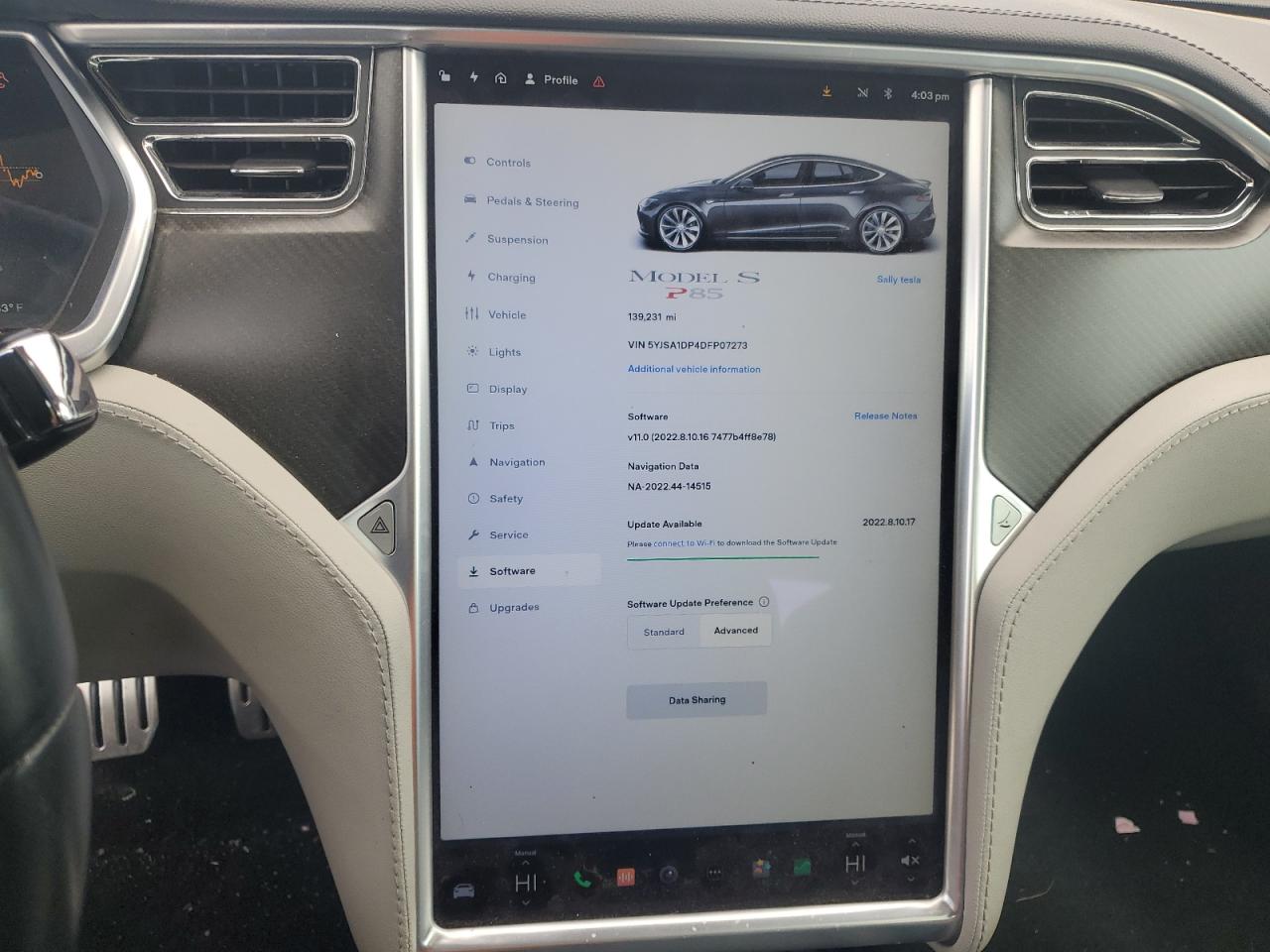2013 Tesla Model S VIN: 5YJSA1DP4DFP07273 Lot: 54840195