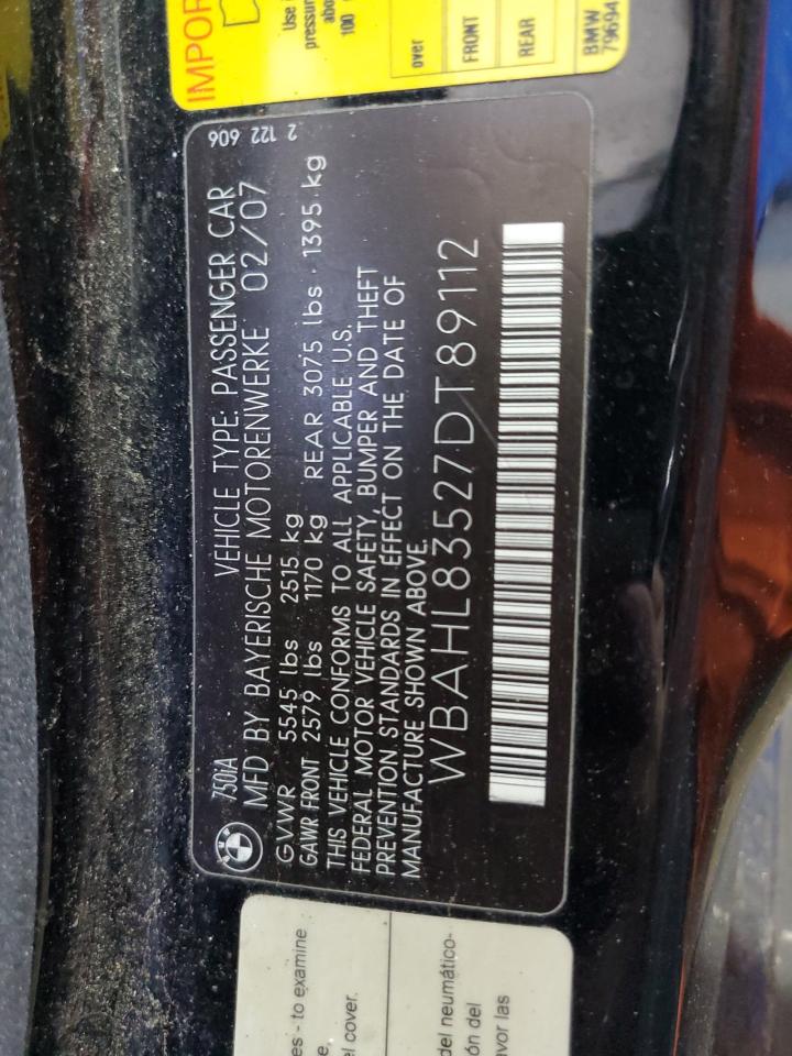 2007 BMW Alpina B7 VIN: WBAHL83527DT89112 Lot: 52806635