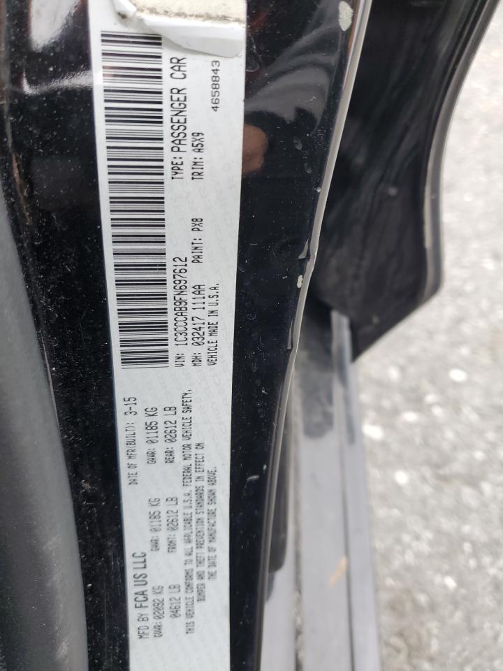 2015 Chrysler 200 Limited VIN: 1C3CCCAB9FN697612 Lot: 53853535