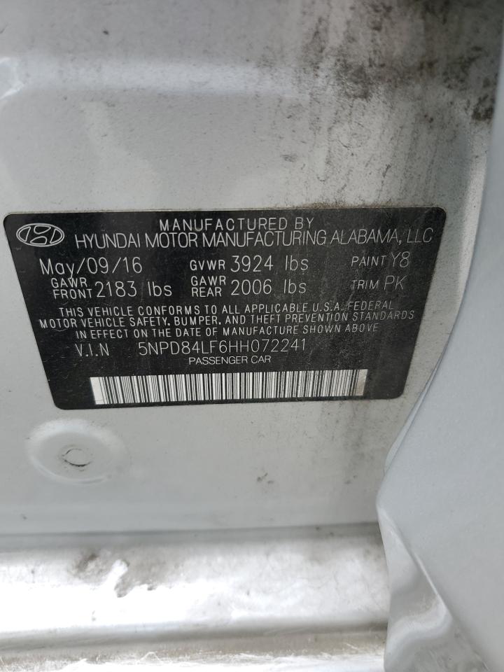 2017 Hyundai Elantra Se VIN: 5NPD84LF6HH072241 Lot: 54721675