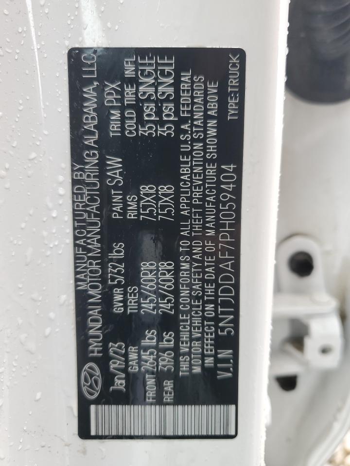2023 Hyundai Santa Cruz Sel Premium VIN: 5NTJDDAF7PH059404 Lot: 55059665