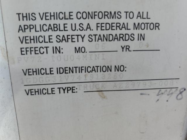 2004 GMC SAVANA CUTAWAY G3500