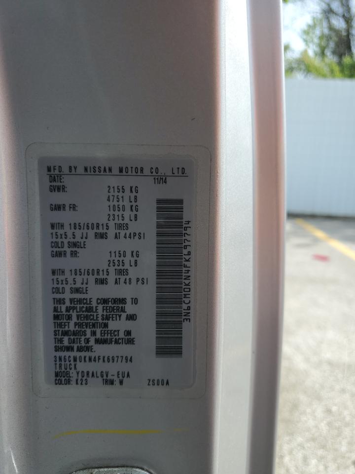 2015 Nissan Nv200 2.5S VIN: 3N6CM0KN4FK697794 Lot: 53741505