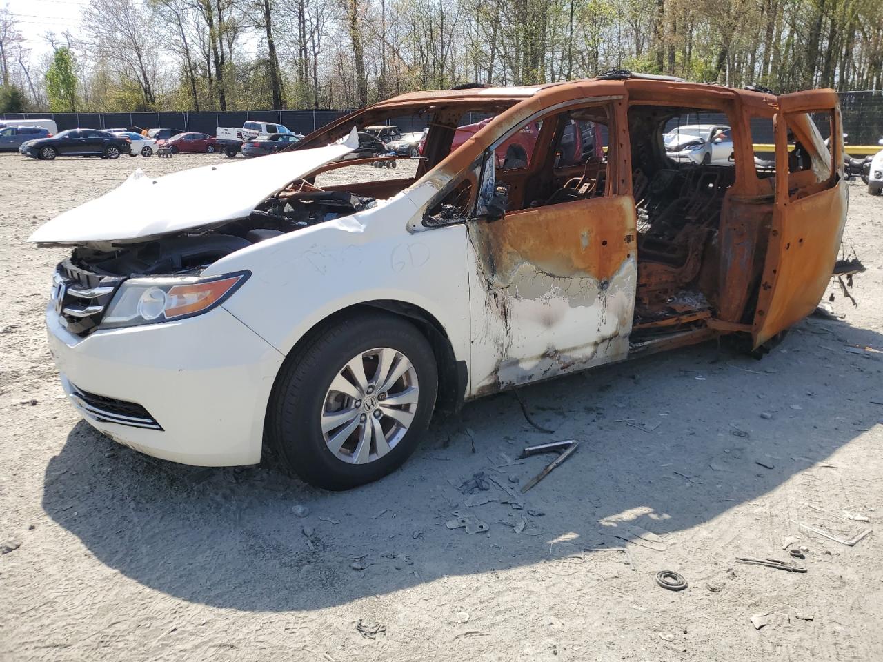 2016 Honda Odyssey Exl   na sprzedaż w Waldorf, MD - Burn