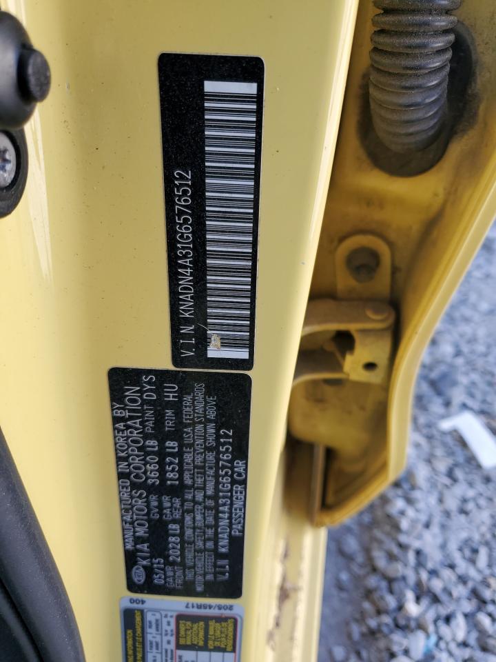 2016 Kia Rio Ex VIN: KNADN4A31G6576512 Lot: 52955195
