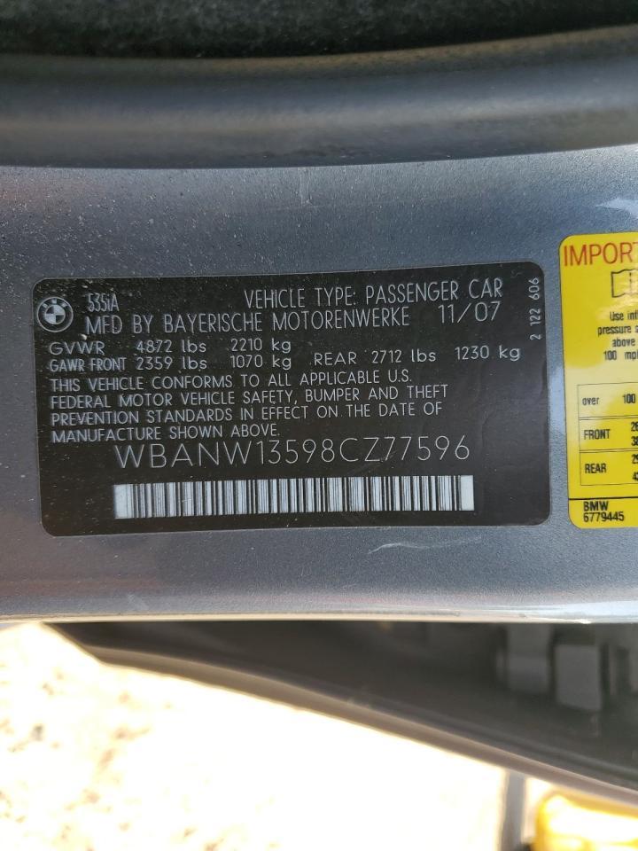WBANW13598CZ77596 2008 BMW 535 I