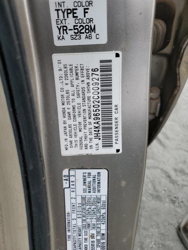 2002 Acura 3.5Rl VIN: JH4KA96502C009276 Lot: 53978405