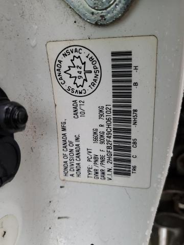 2012 HONDA CIVIC LX