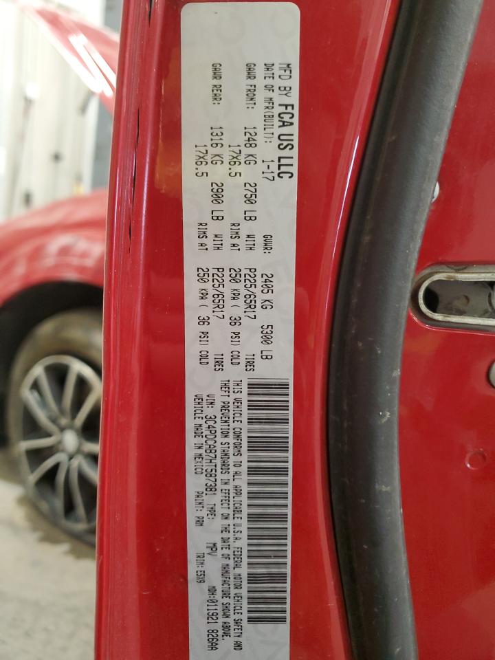 2017 Dodge Journey Se VIN: 3C4PDCAB7HT587381 Lot: 51130395
