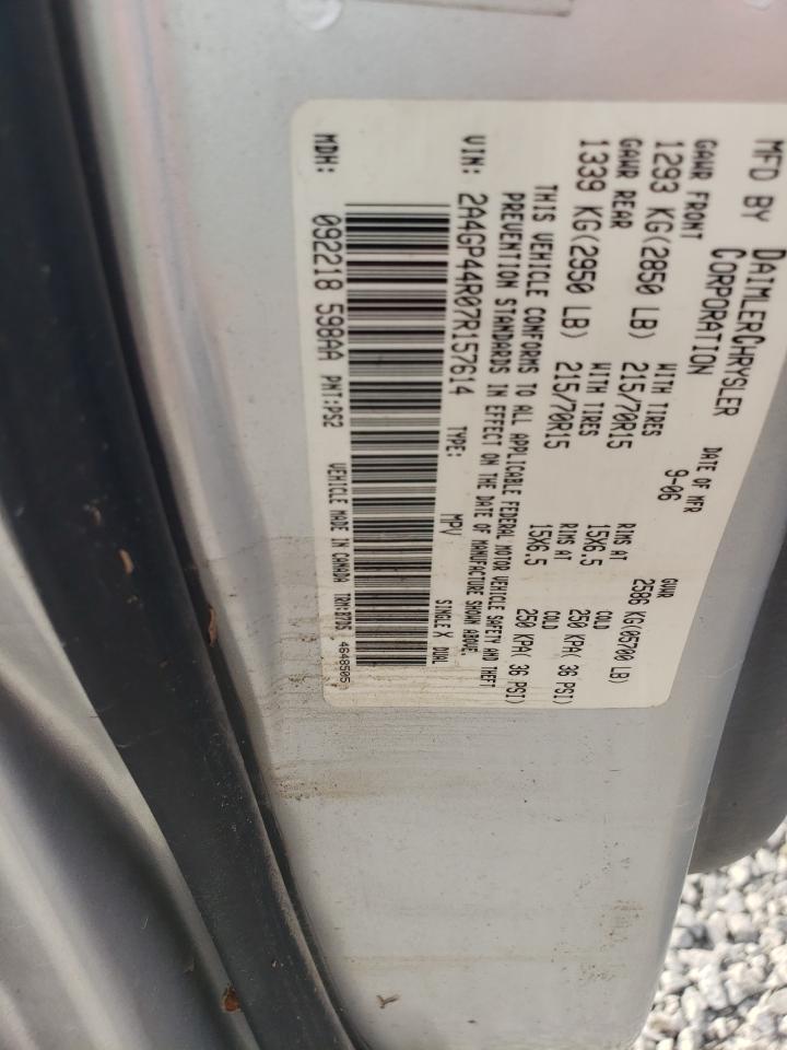 2007 Chrysler Town & Country Lx VIN: 2A4GP44R07R157614 Lot: 54307395