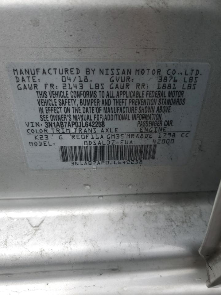 2018 Nissan Sentra S VIN: 3N1AB7AP0JL642258 Lot: 54969395