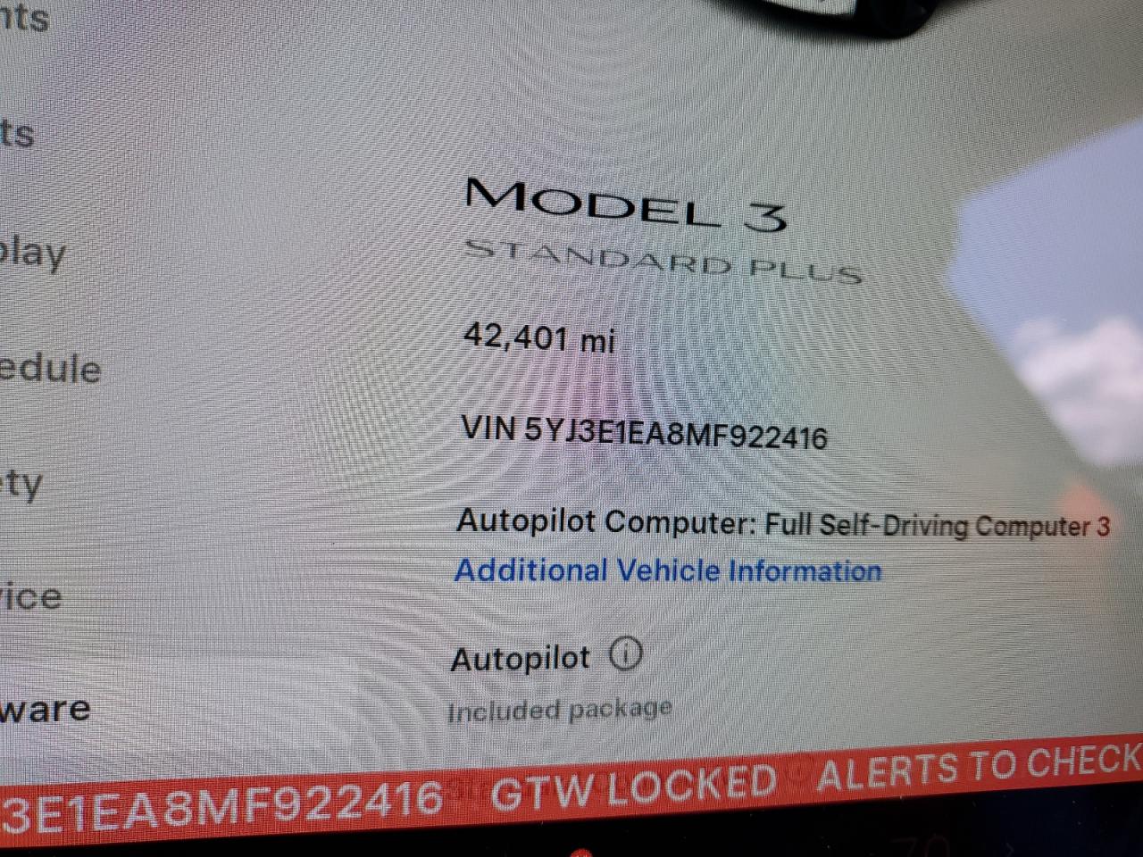 2021 Tesla Model 3 VIN: 5YJ3E1EA8MF922416 Lot: 54727655