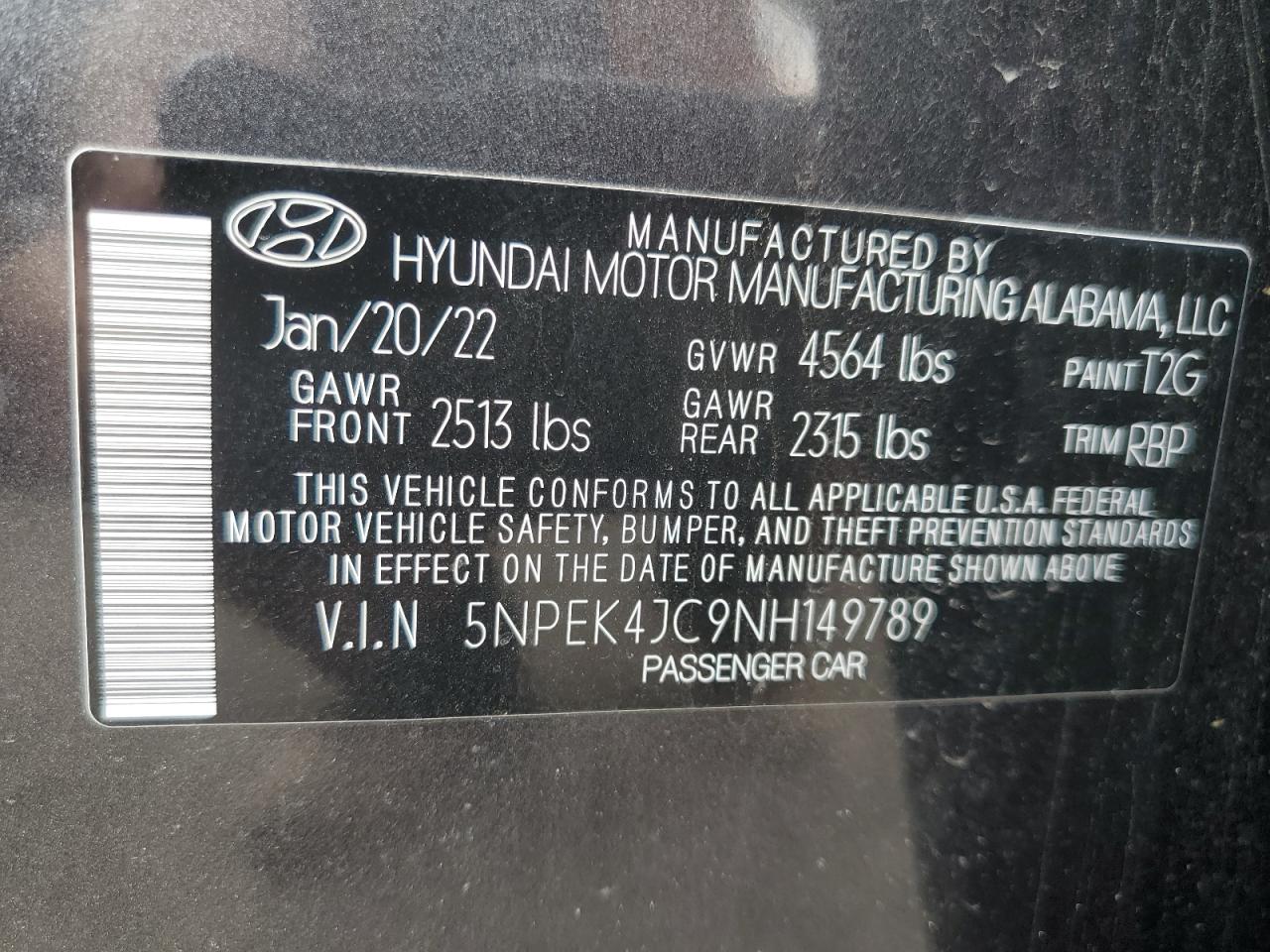 2022 Hyundai Sonata N Line VIN: 5NPEK4JC9NH149789 Lot: 52368185