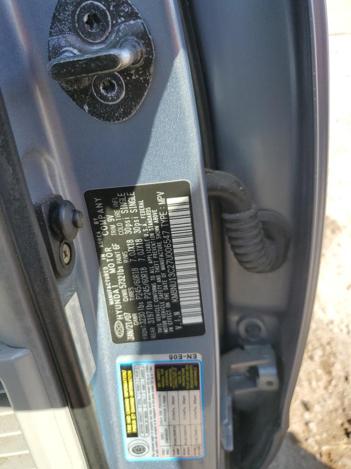 2007 Hyundai Veracruz Gls VIN: KM8NU13C27U006547 Lot: 51938075