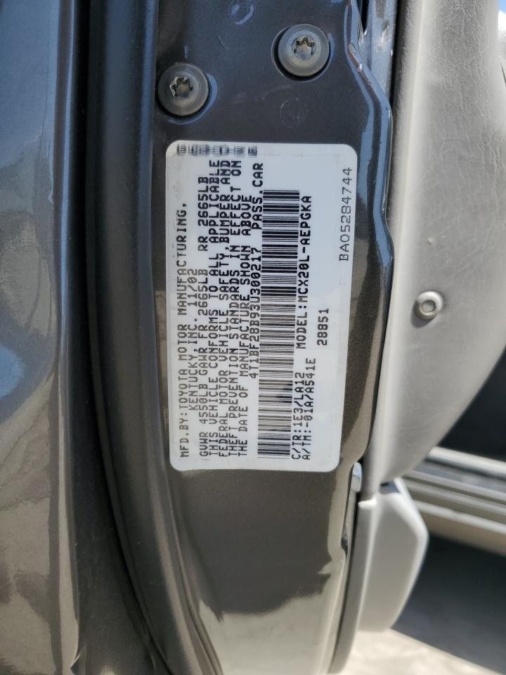 2003 Toyota Avalon Xl VIN: 4T1BF28B93U300217 Lot: 54517515