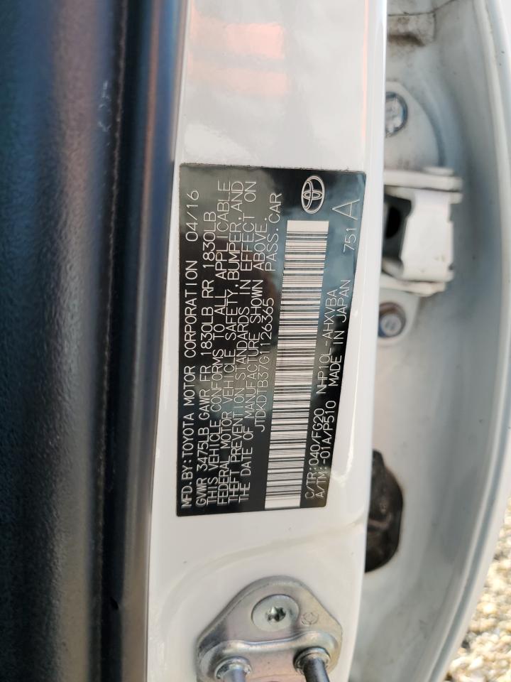 2016 Toyota Prius C VIN: JTDKDTB37G1126365 Lot: 53493905