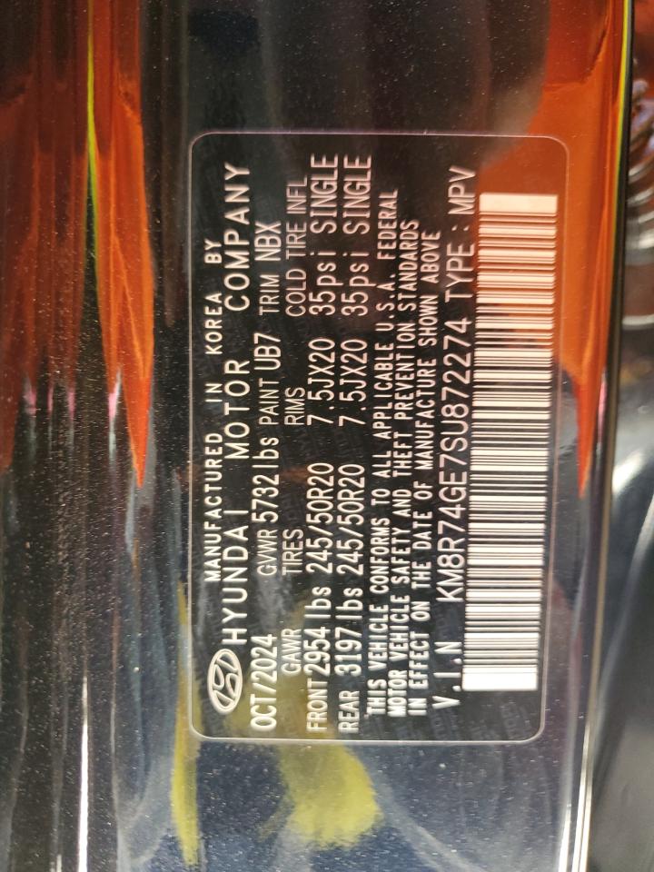 2025 Hyundai Palisade Calligraphy VIN: KM8R74GE7SU872274 Lot: 52795115