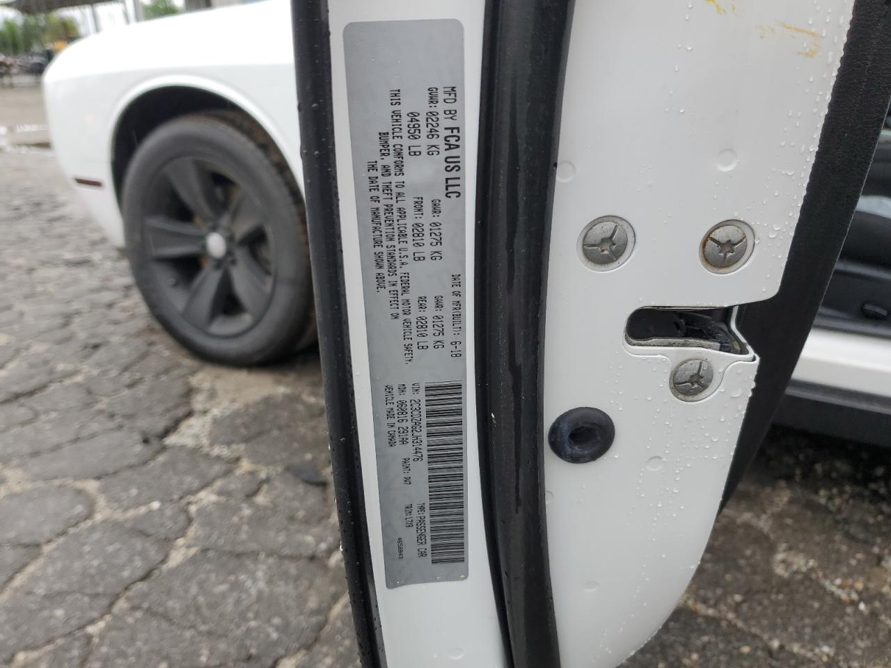 2018 Dodge Challenger Sxt VIN: 2C3CDZAG2JH314476 Lot: 51910095