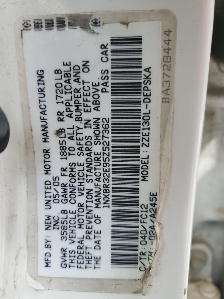 2005 Toyota Corolla Ce VIN: 1NXBR32E95Z527362 Lot: 53701085