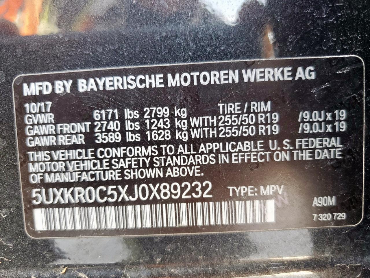 5uxkr0c5xj0x89232 5UXKR0C5XJ0X89232 2018 BMW X5 xDrive35I