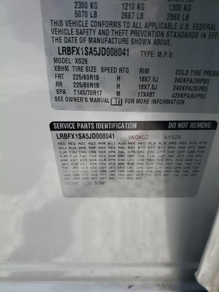 2018 Buick Envision Essence VIN: LRBFX1SA5JD008041 Lot: 55405375