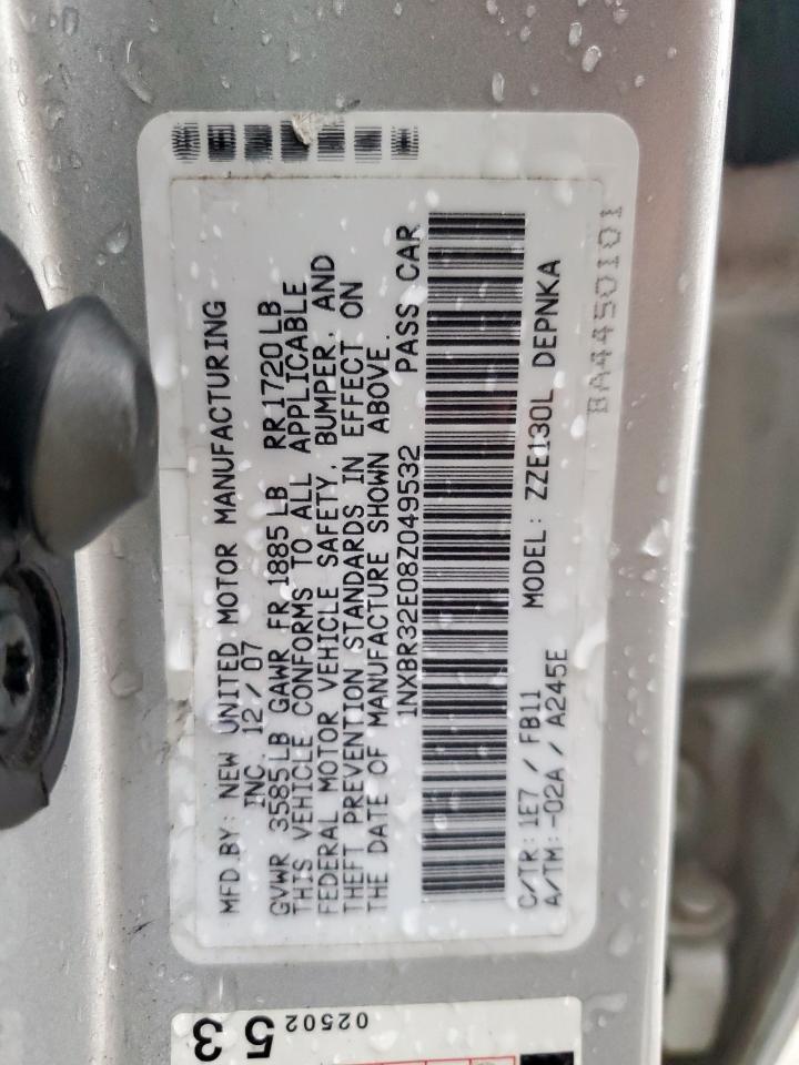 2008 Toyota Corolla Ce VIN: 1NXBR32E08Z049532 Lot: 53962305