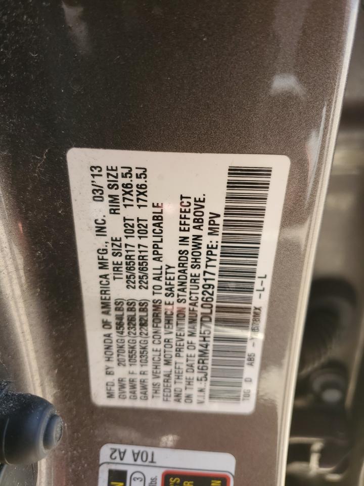 2013 Honda Cr-V Ex VIN: 5J6RM4H57DL062917 Lot: 53546825