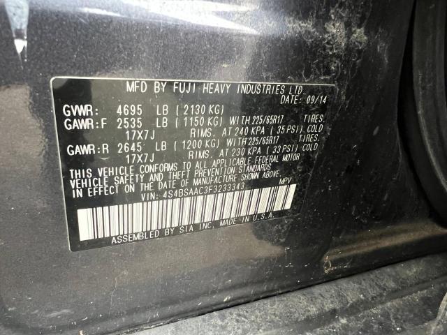 2015 SUBARU OUTBACK 2.5I