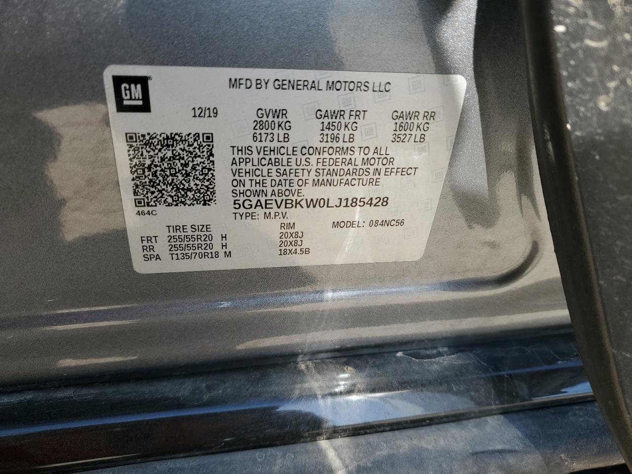 2020 Buick Enclave Premium VIN: 5GAEVBKW0LJ185428 Lot: 53382415
